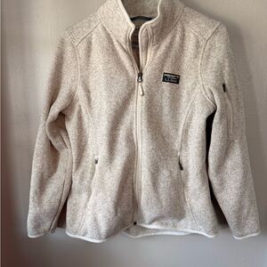 L.L. Bean Women’s soccer Oatmeal Cream Full-Zip Fleece Jacket